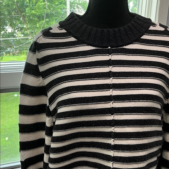 Maeve Black and White Striped Sweater - Picture 3 of 8